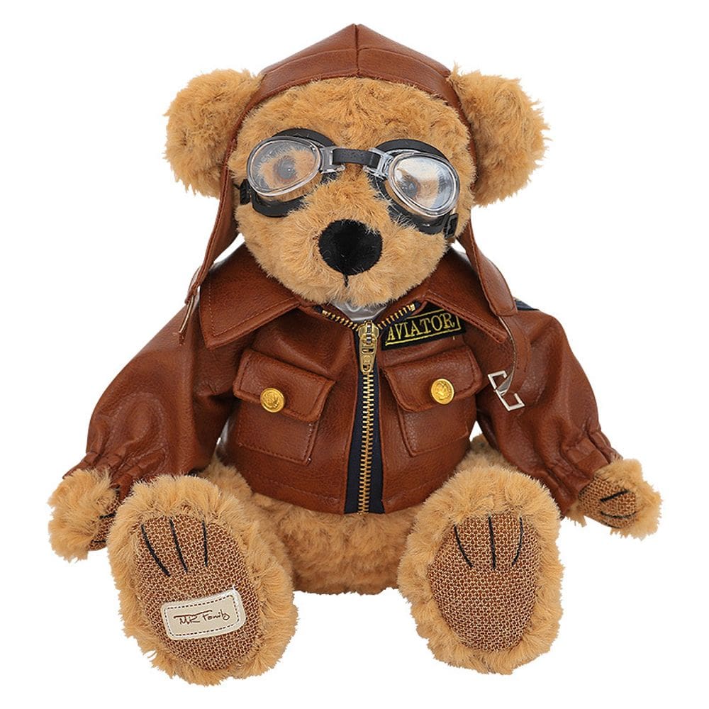Brinquedo de pelúcia Teddy Bear Aviator Soft Stuffed 28 cm para crianças