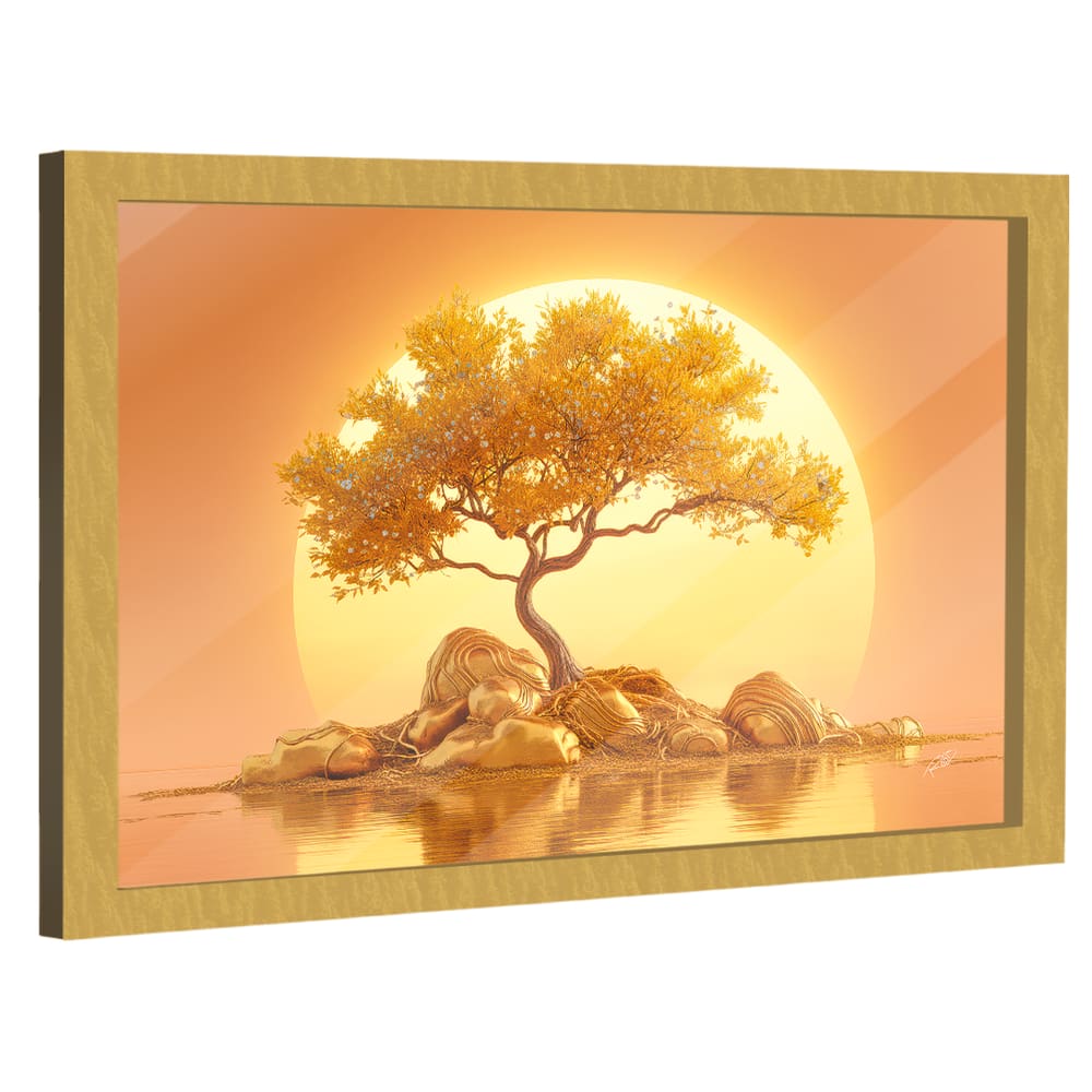 Quadro Decorativo Árvore da Vida Pôr do Sol