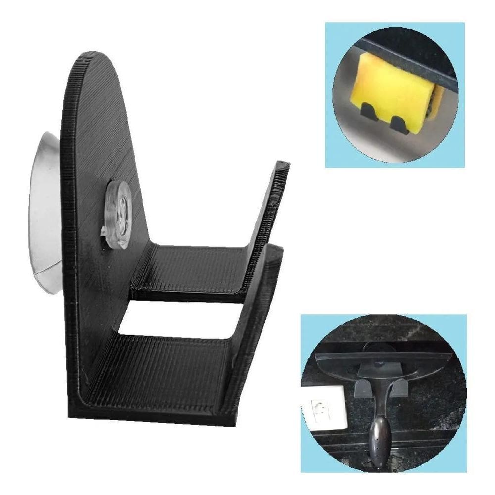 2X Suporte Pia Esponja Bucha Rodo Com Ventosa Organizador