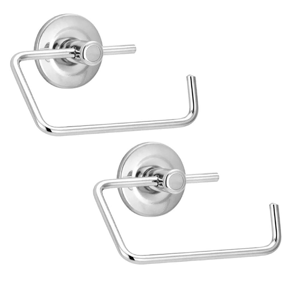 Kit 2 Porta Papel Higiênico Parede Banheiro Metal Cromado