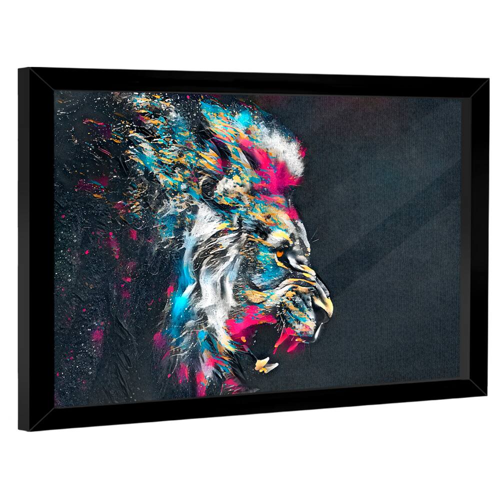 Quadro Decorativo Leão Estilo Pintura