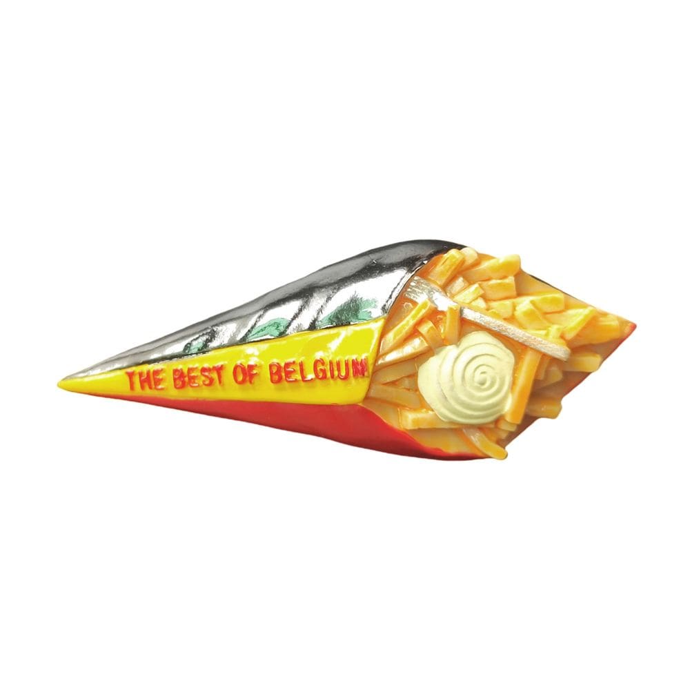 Lembrança de resina 3D com ímã de geladeira Belgium Fries
