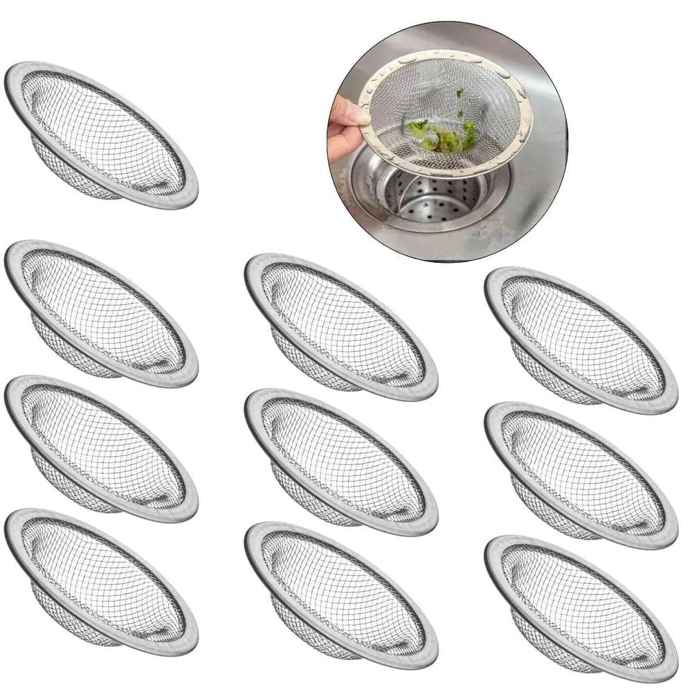 Ralinho Japonês Para Pia Lavatório Tanque Inox Médio 10 Un