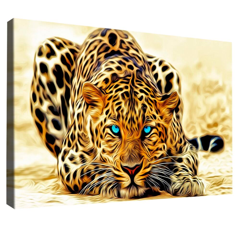 Quadro Decorativo Leopardo Olhos Azuis