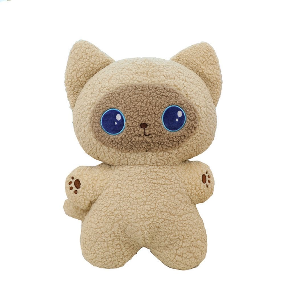 Brinquedo de pelúcia Cartoon Cat Stuffed Kitty de olhos azuis 40 cm