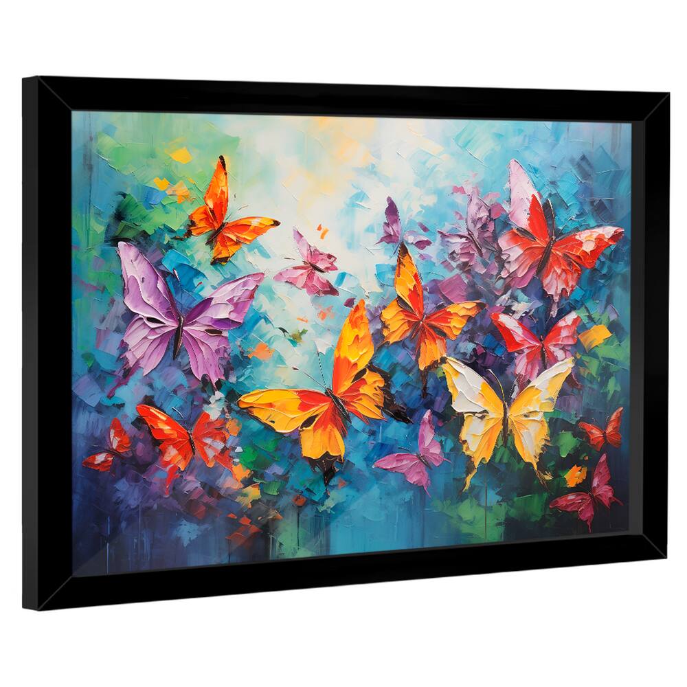 Quadro Decorativo Borboletas Estilo Pintura