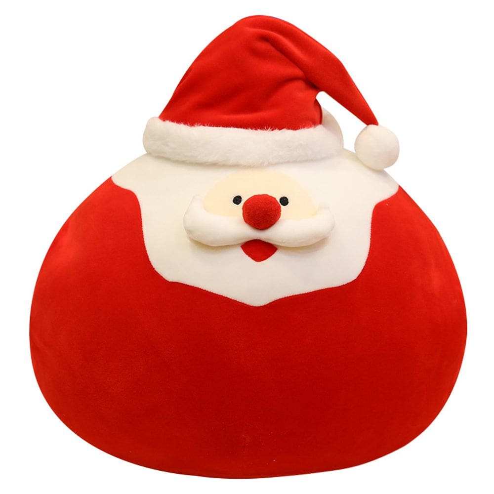 Boneca de pelúcia Papai Noel de 40 cm, estilo almofada redonda de pelúcia