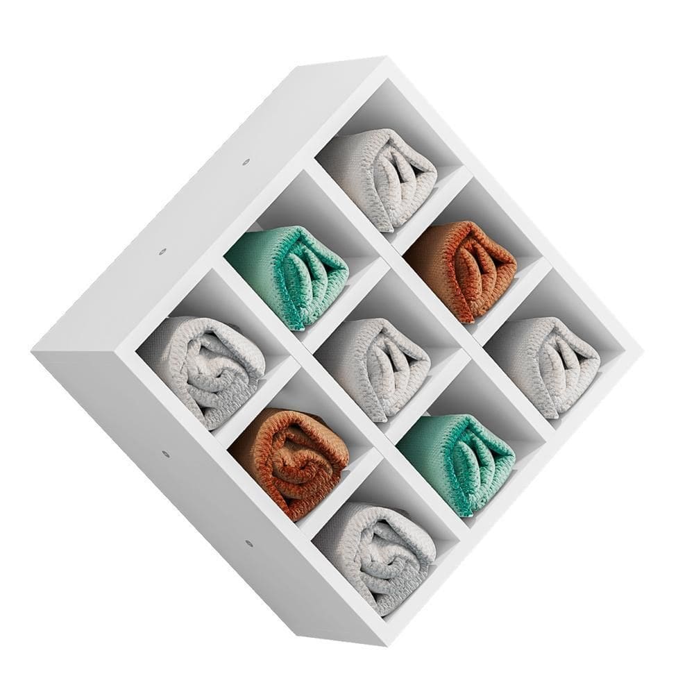 Beleza - Porta Toalhas 9 Lugares Branco