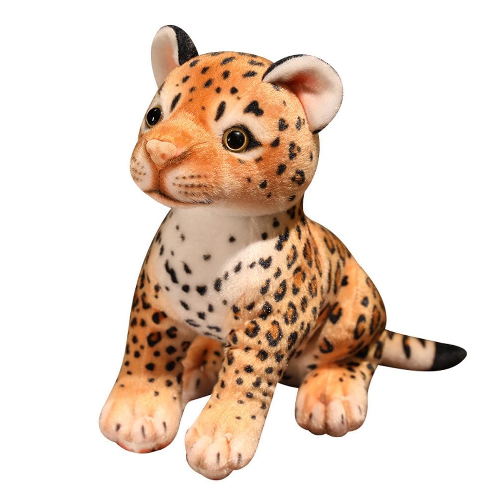 Boneca de pelúcia com leopardo de pelúcia de 24 cm para crianças