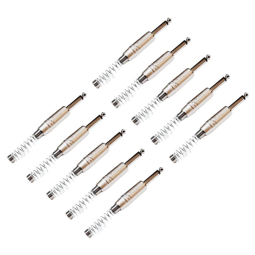 Kit 10 Plug P10 Macho Mono Com Mola Roxtone