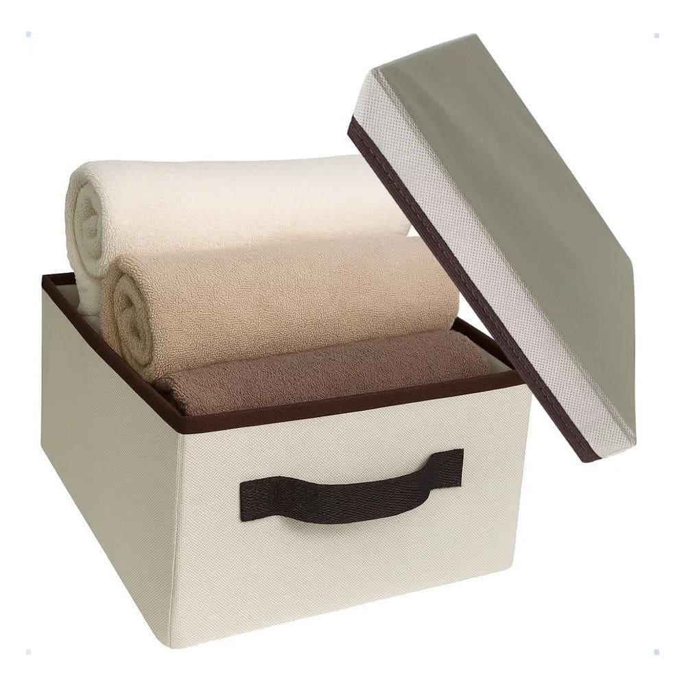 3X Caixa Com Tampa Para Organizar Guardar Roupas Armario Bar