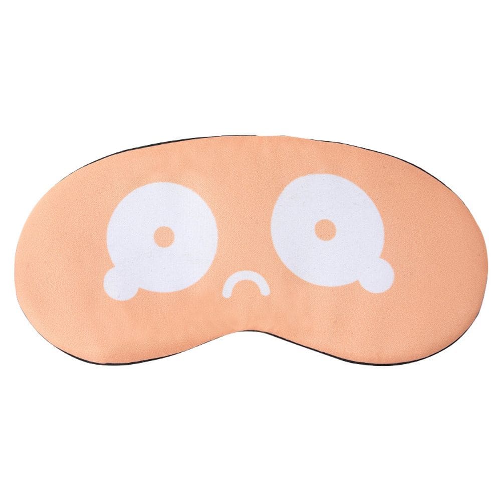Máscara de dormir Cute Expression para mulheres, desenho animado de poliéster