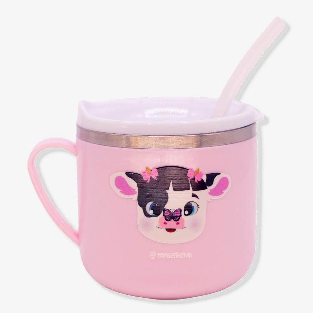 Caneca Flip Infantil Vaquinha - Zonacriativa