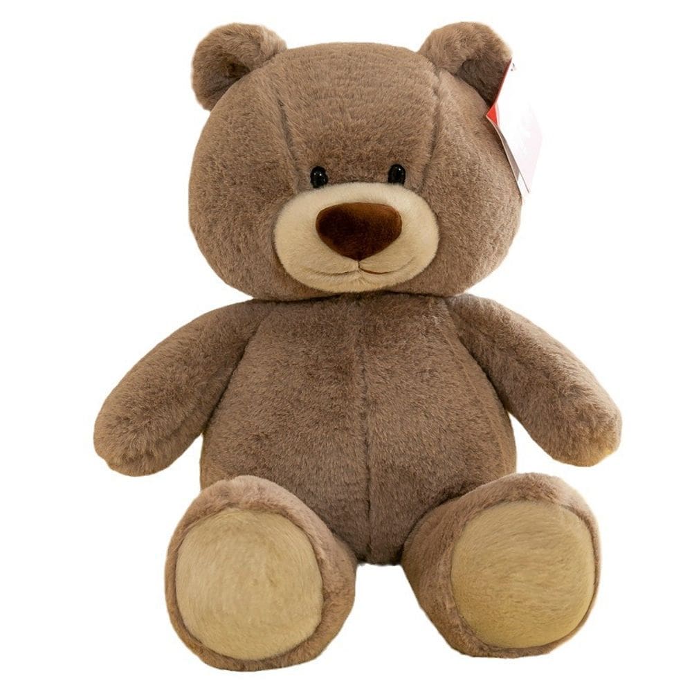 Brinquedo de pelúcia, desenho animado de boneca de urso de pelúcia, animal marrom macio de 35 cm