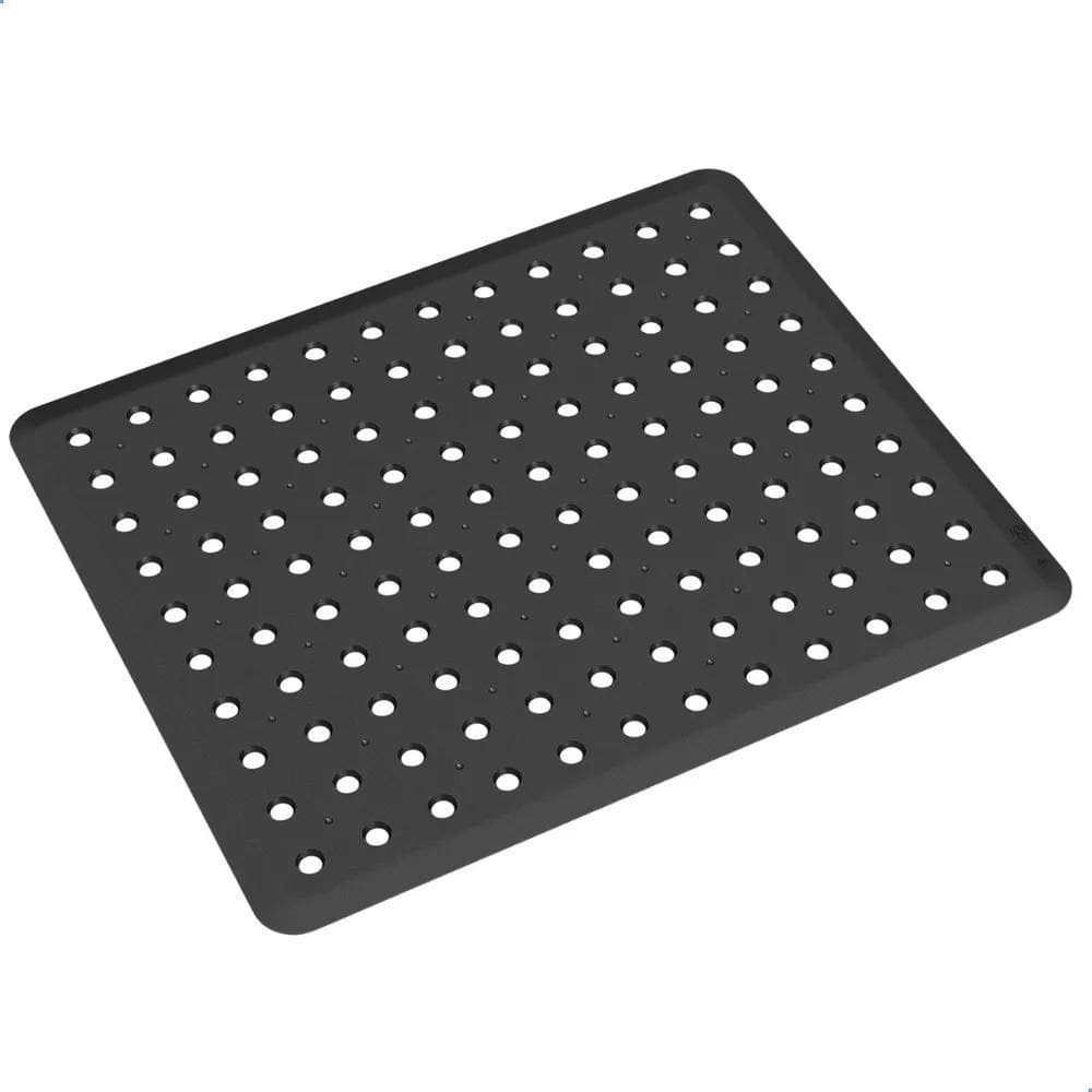Grade De Pia Tapete Escorredor Louças Preto 32,8X27,8Cm Coza