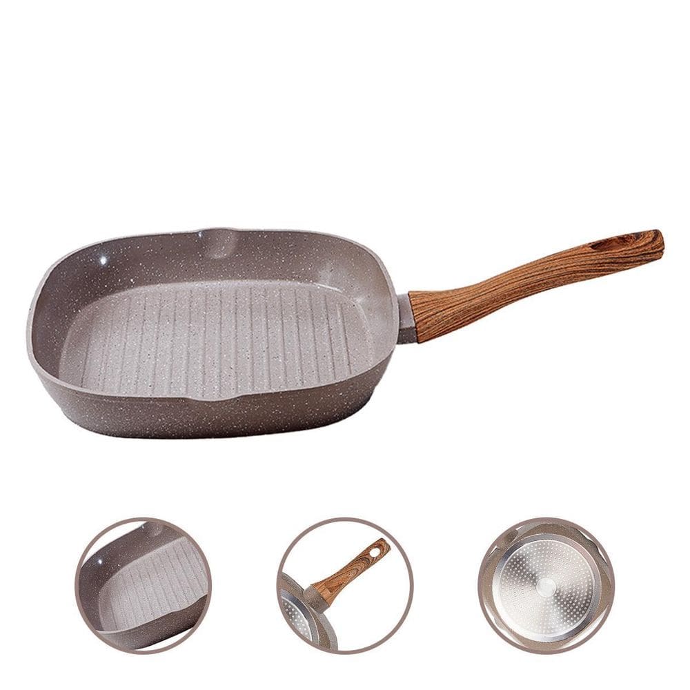 Frigideira Grill Quadrado 24Cm Revestimento Cerâmico Indução