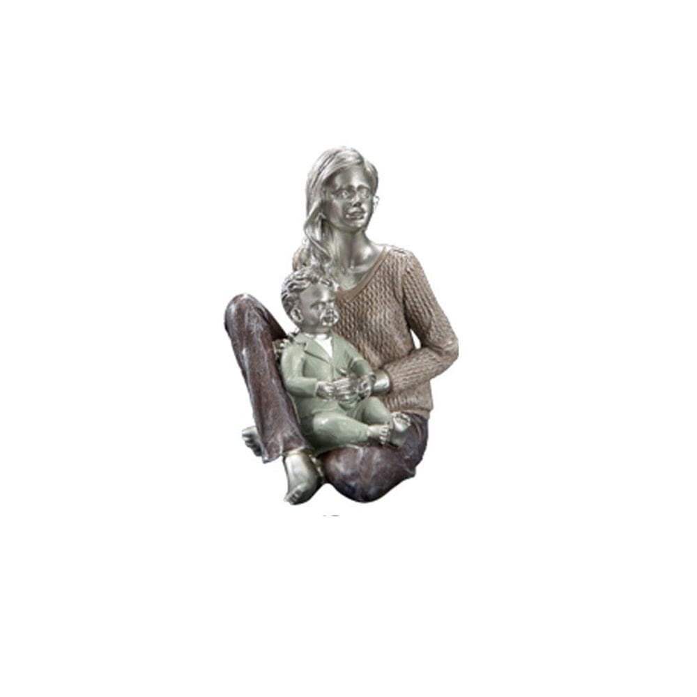 Escultura: Figura, estátua, resina, mãe e filho, artista Fa
