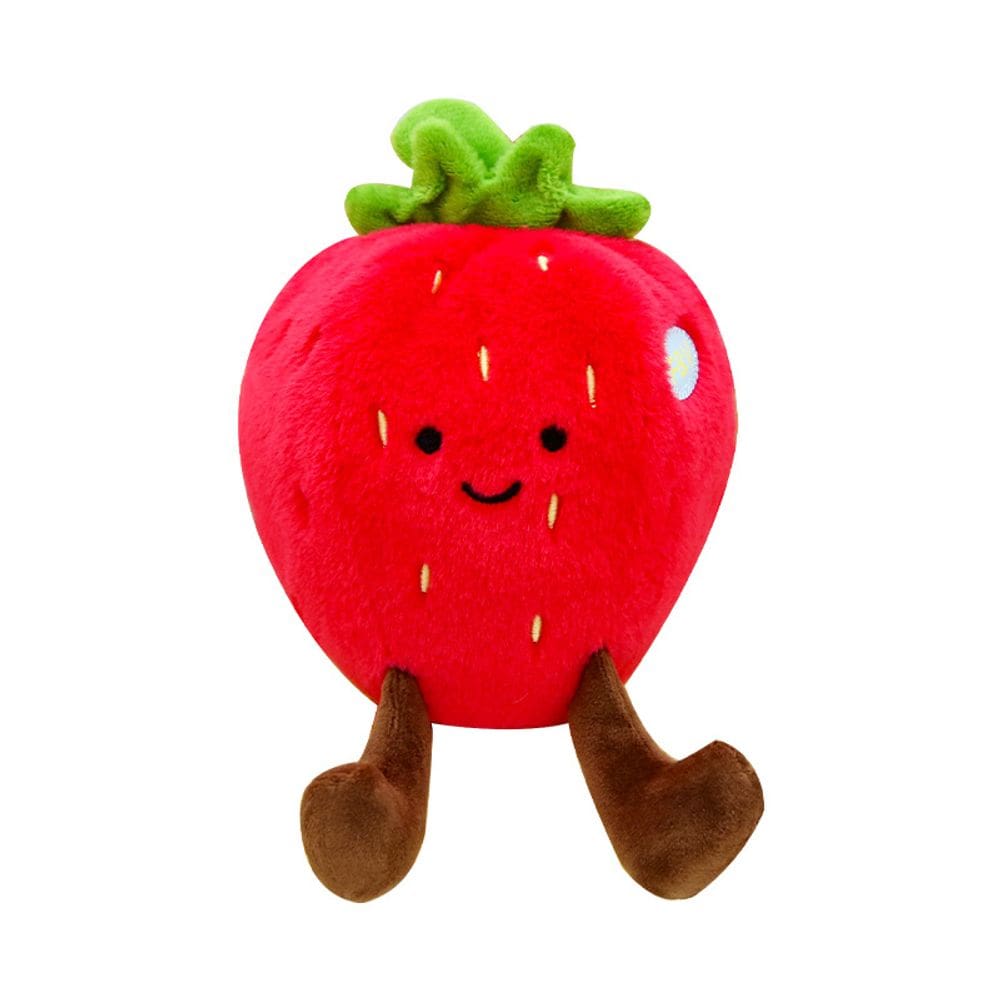 Boneca de frutas recheada de pelúcia, morango, 14 cm, desenho animado macio