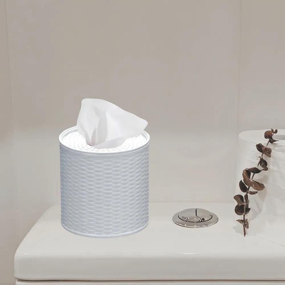 10X Porta Guardanapos Rolo Papel Higiênico Redondo Branco R