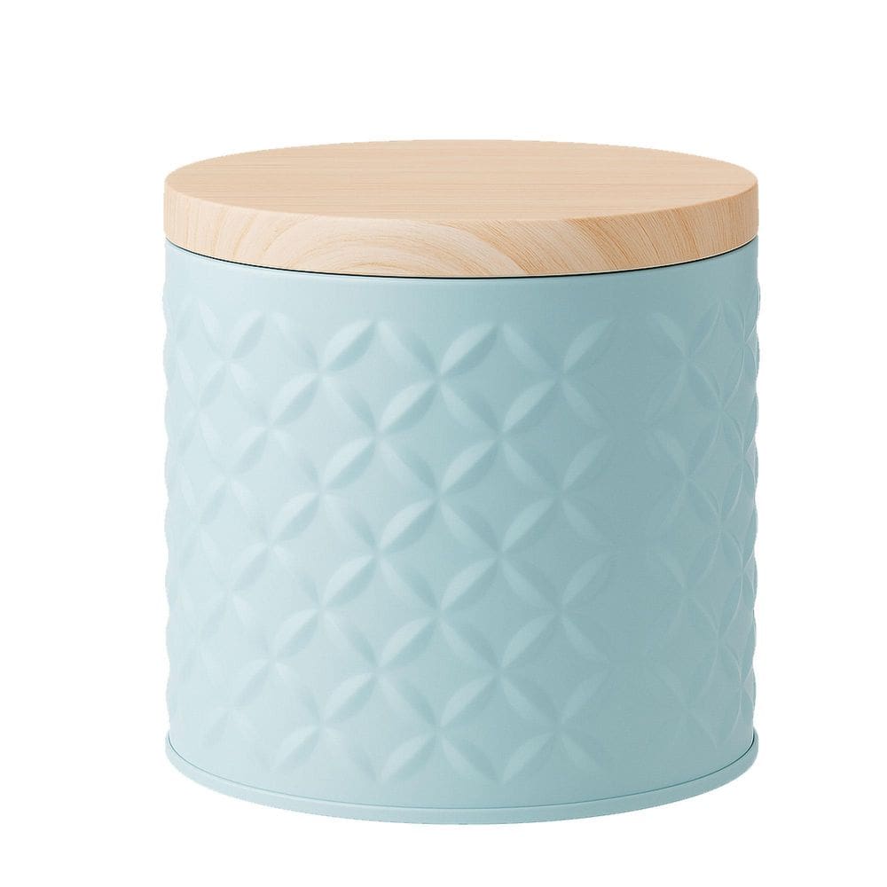 Lata Biscoito Bala Organizador Decorativo Metal Azul