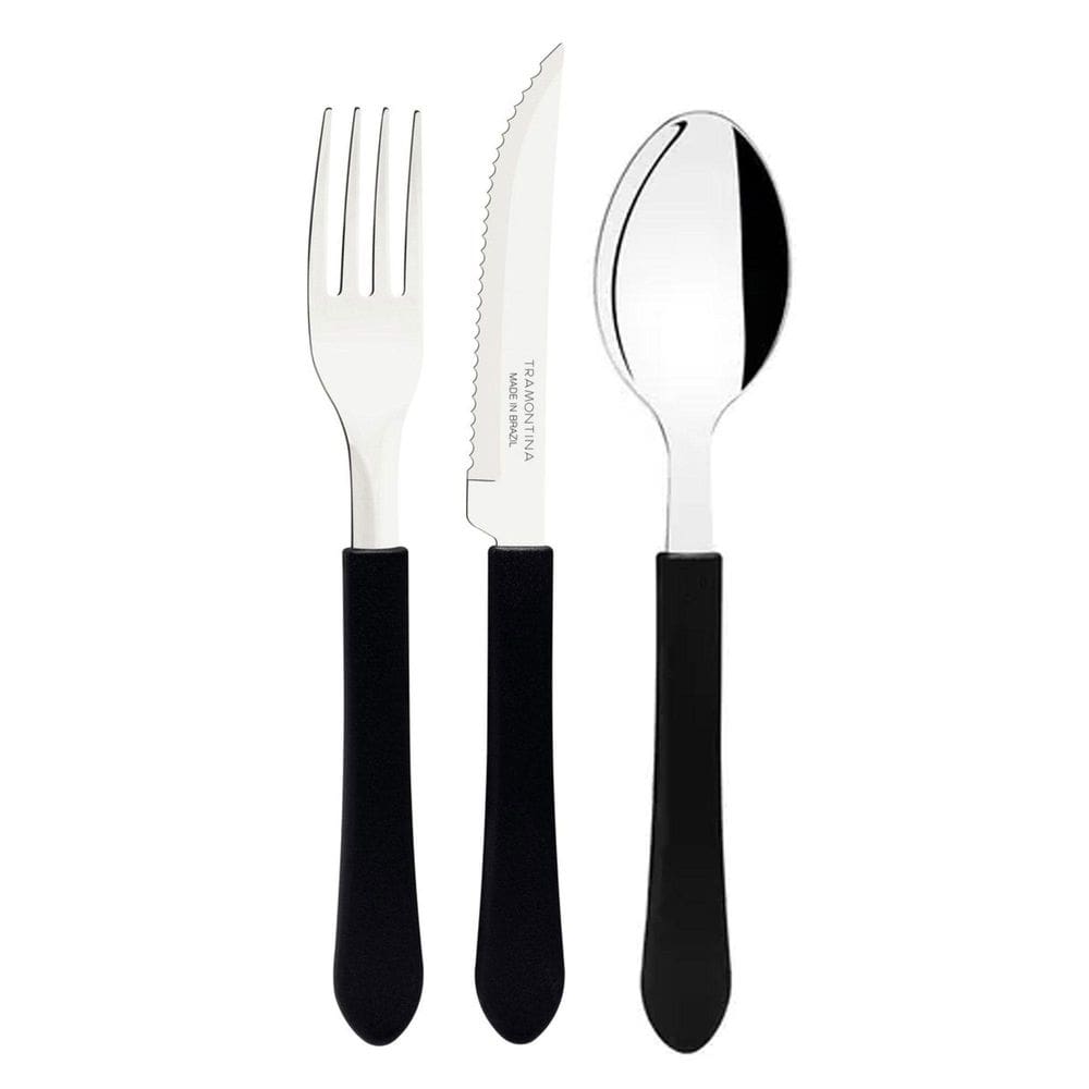 Kit 36 Tramontina 12 Garfos + 12 Facas + 12 Colheres