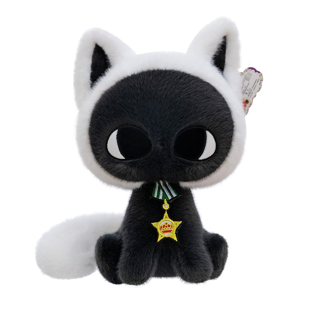 Brinquedo de pelúcia Black Cat Doll, bicho de pelúcia, 25 cm, desenho animado macio