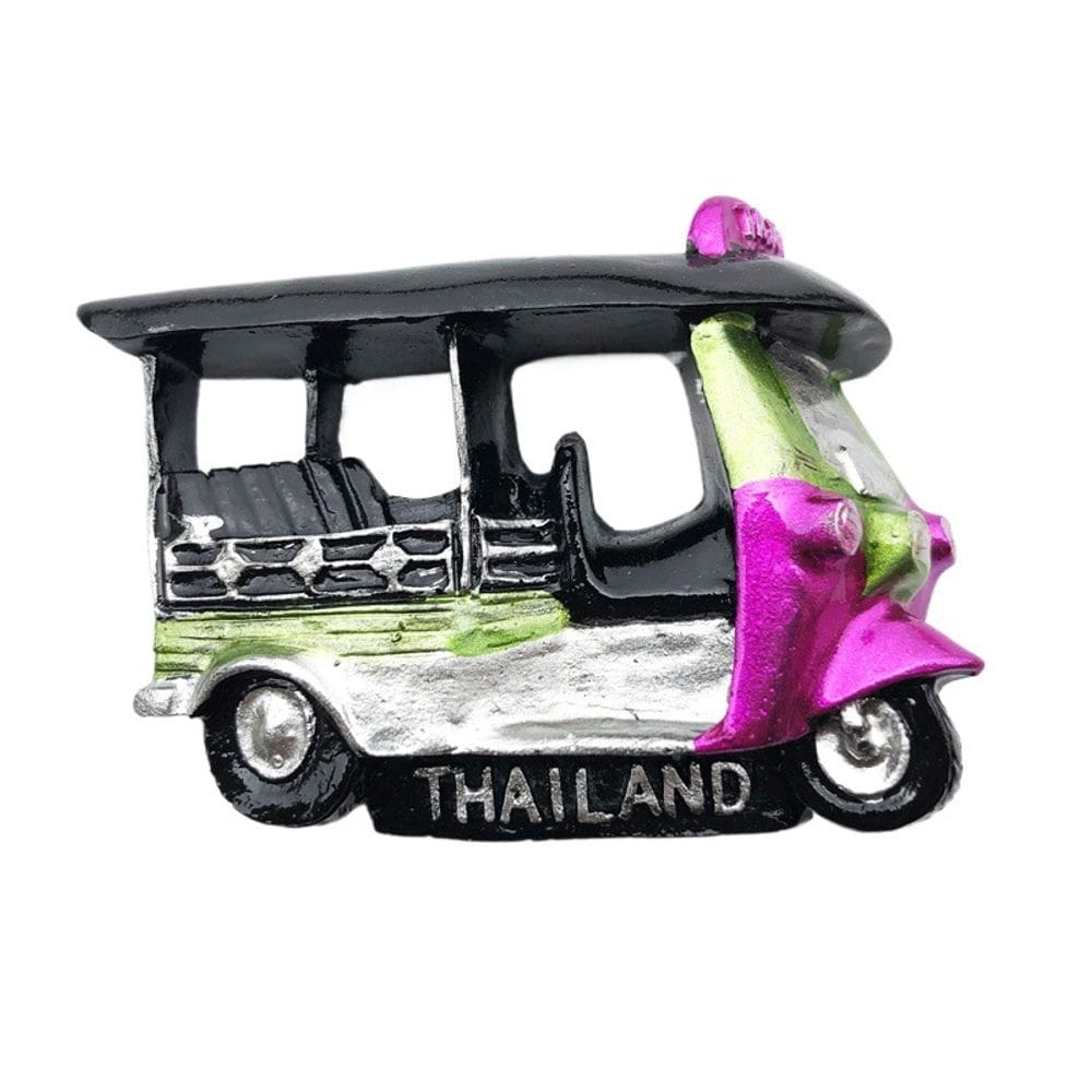 Ímã de geladeira, resina 3D de tuk tuk, resina 3D, lembrança de viagem de Bangkok