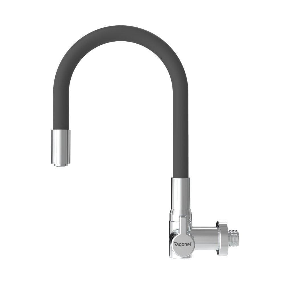 Torneira Zagonel Motion Flexível De Parede Cinza Cinza