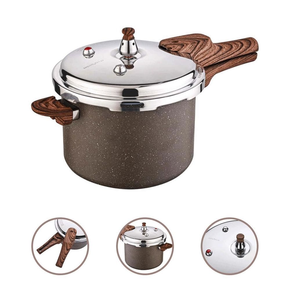 Panela Pressão Antiaderente 4,2L Cerâmico Indução - Grafito