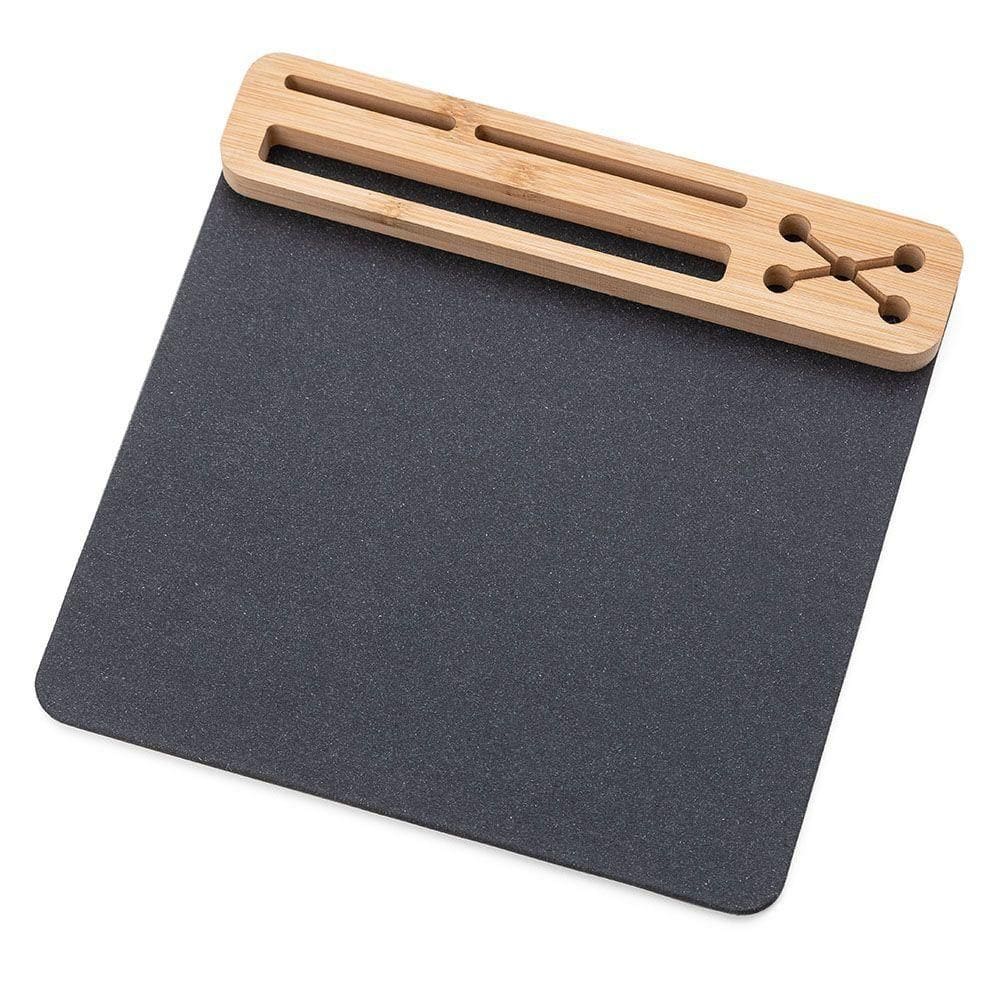 Mouse Pad Eco Chic Em Bambu Com Suporte Para Celular E Canetas - Praticidade E Estilo
