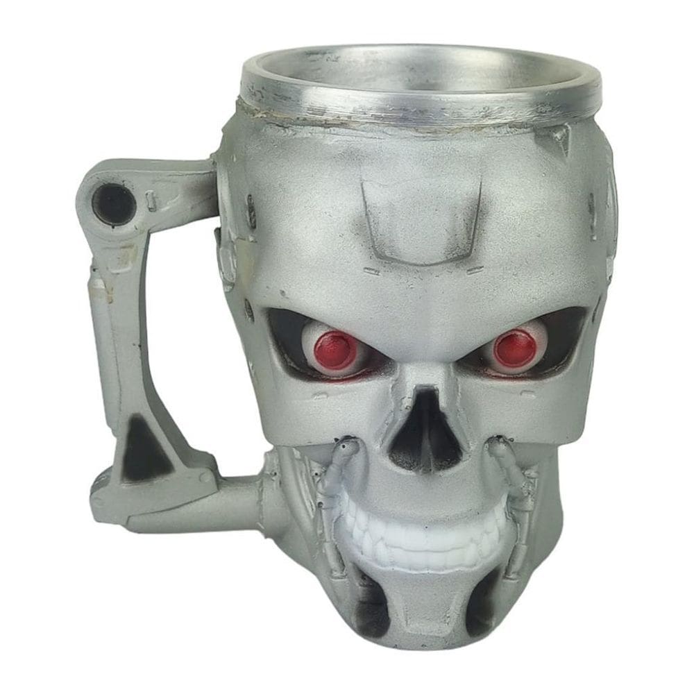 Caneca Exterminador Futuro T800 Resina 3D Presente Coleção