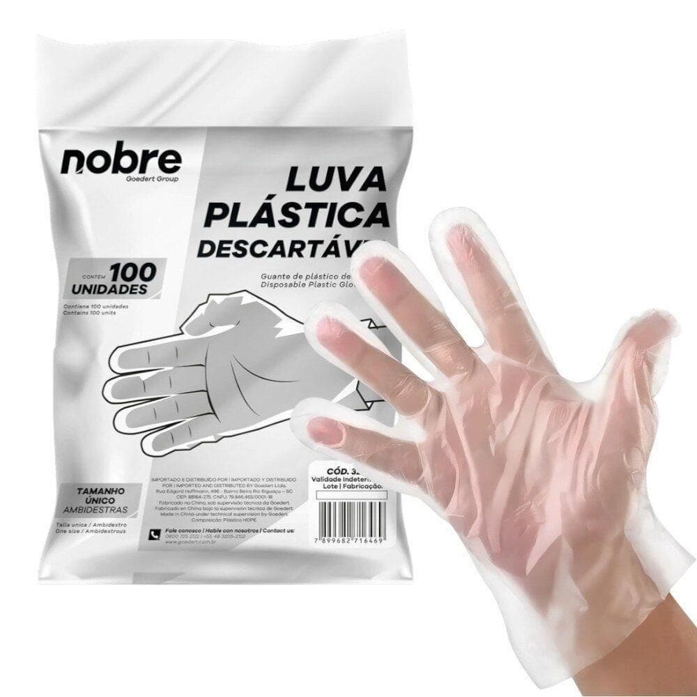 Kit Com 100 Luvas Descartáveis Hdpe - Proteção E Conforto Para Todas As Ocasiões
