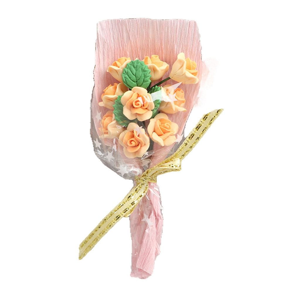 Buquê de rosas em miniatura Dollhouse em escala 1:12 de resina de 8 cm