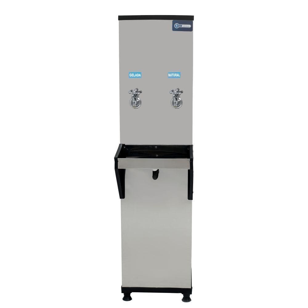 Bebedouro Industrial Coluna Knox 25L 1 Torneira Gelada 1 Torneira Natural Inox 127V (KX02-C NG 2T)