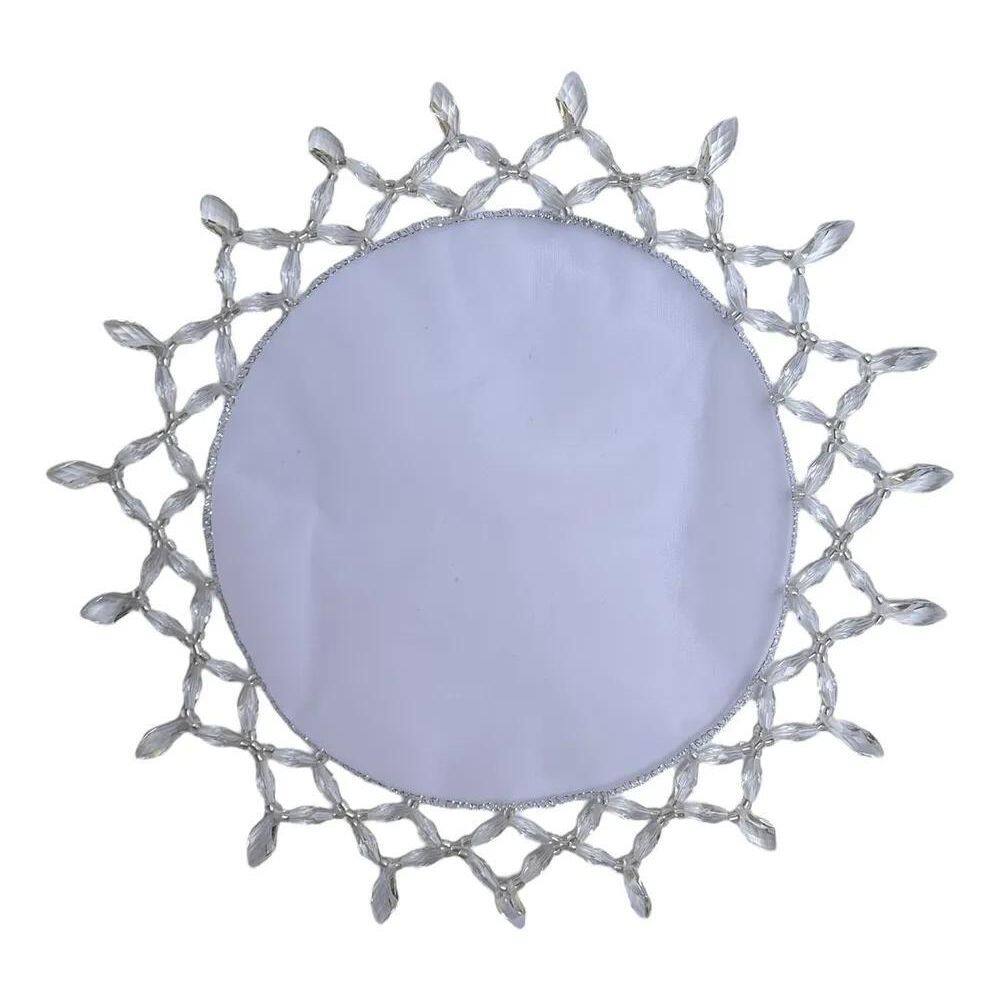 Cobre Copo Ou Jarra Bordado Pedrarias Transparente Luxo