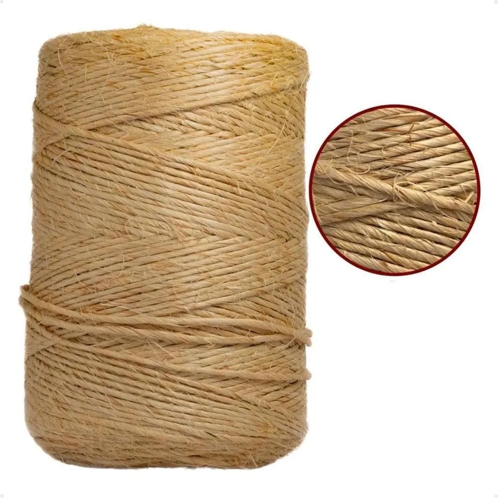 5X Barbante Sisal 3Mm Rolo 300 Metros Artesanato Decoração