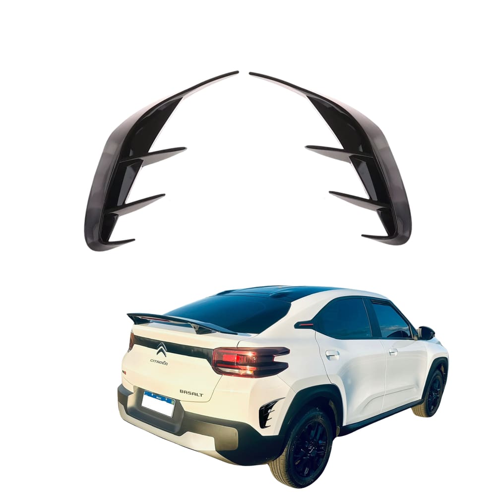 Par Scoop Traseiro Universal Tuning Esportivo Black Piano