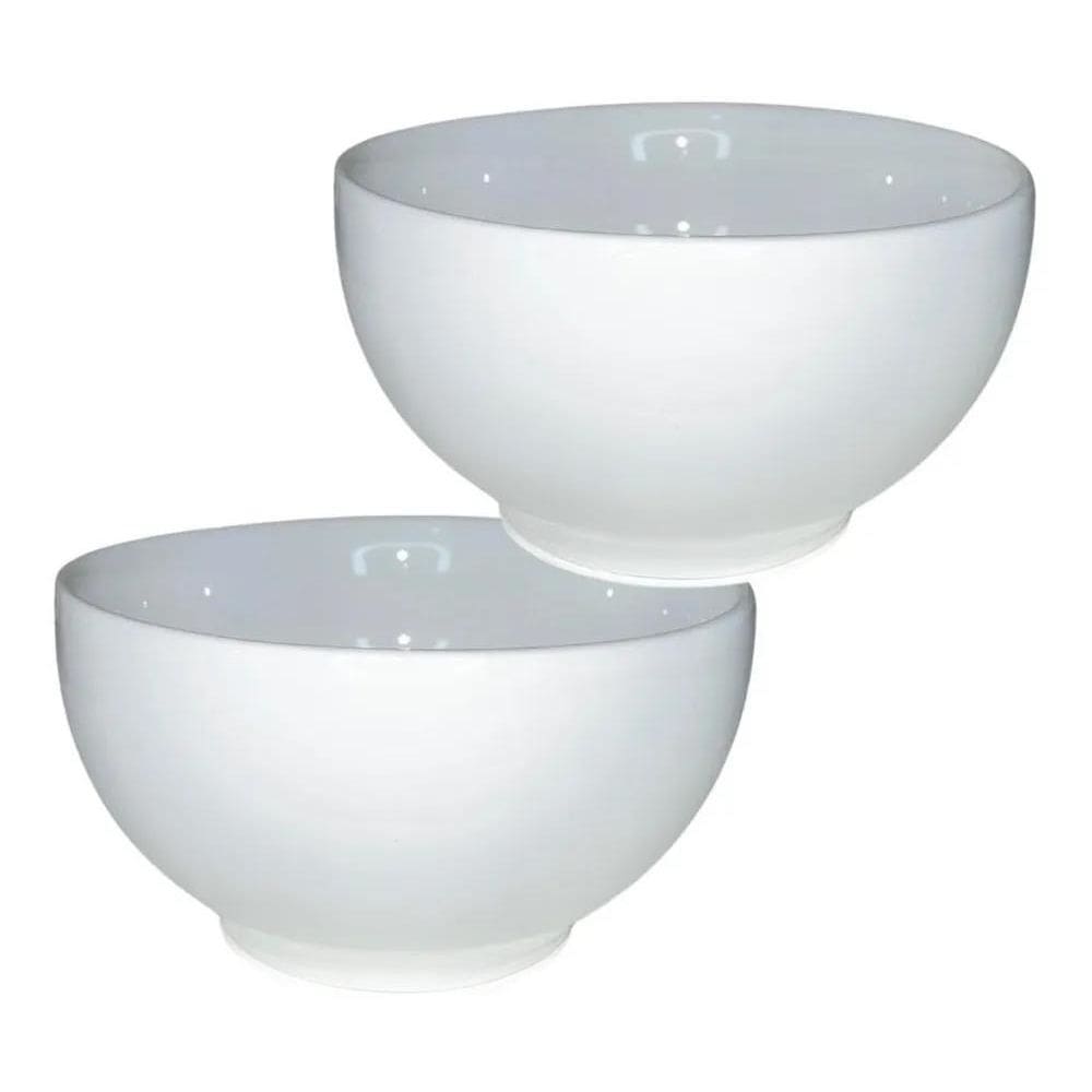 2X Cumbuca Capri 500Ml Porcelana Tigela De Sopa Caldo Açaí E