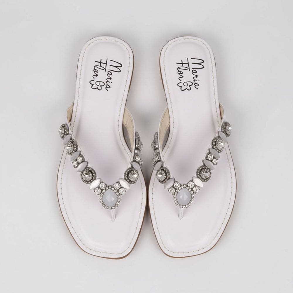 Rasteira De Dedo Feminina Maria Flor Com Pedras Napa 202321