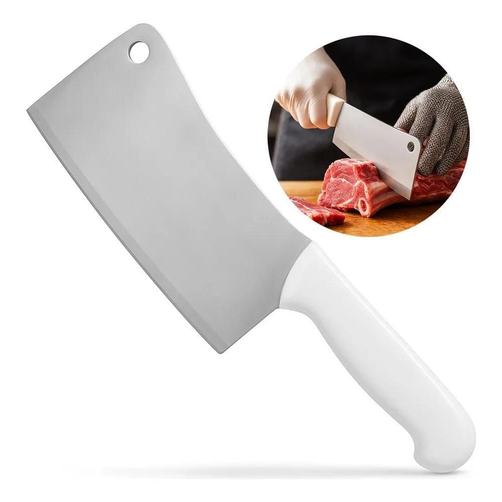 Cutelo Faca Açougueiro Cozinha Inox Corta Osso