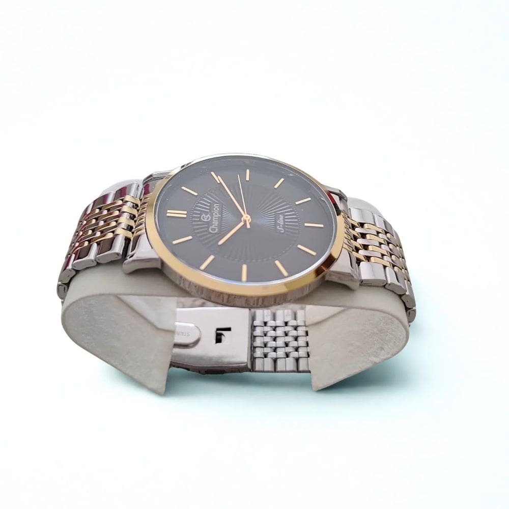 Relógio masculino Prata Dourado 42 mm CN21158P Champion