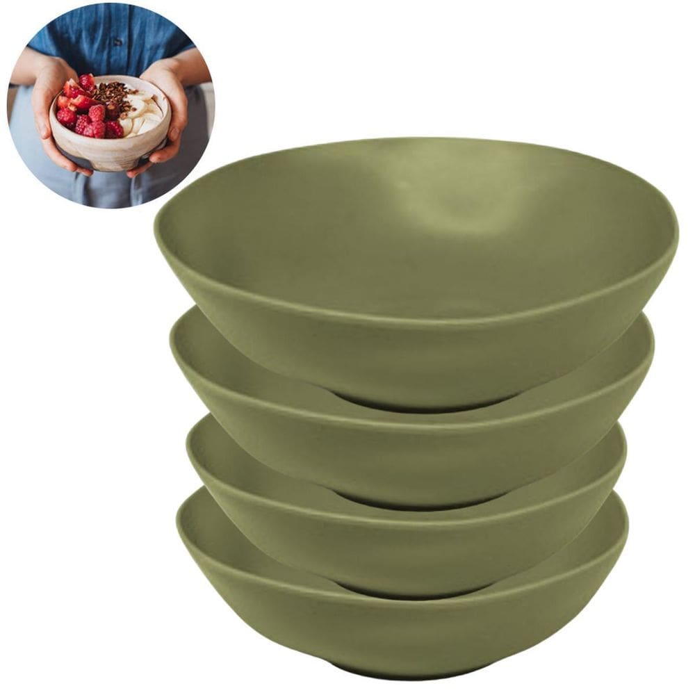 Kit 4 Bowls De Bambu Design Sustentável Elegante