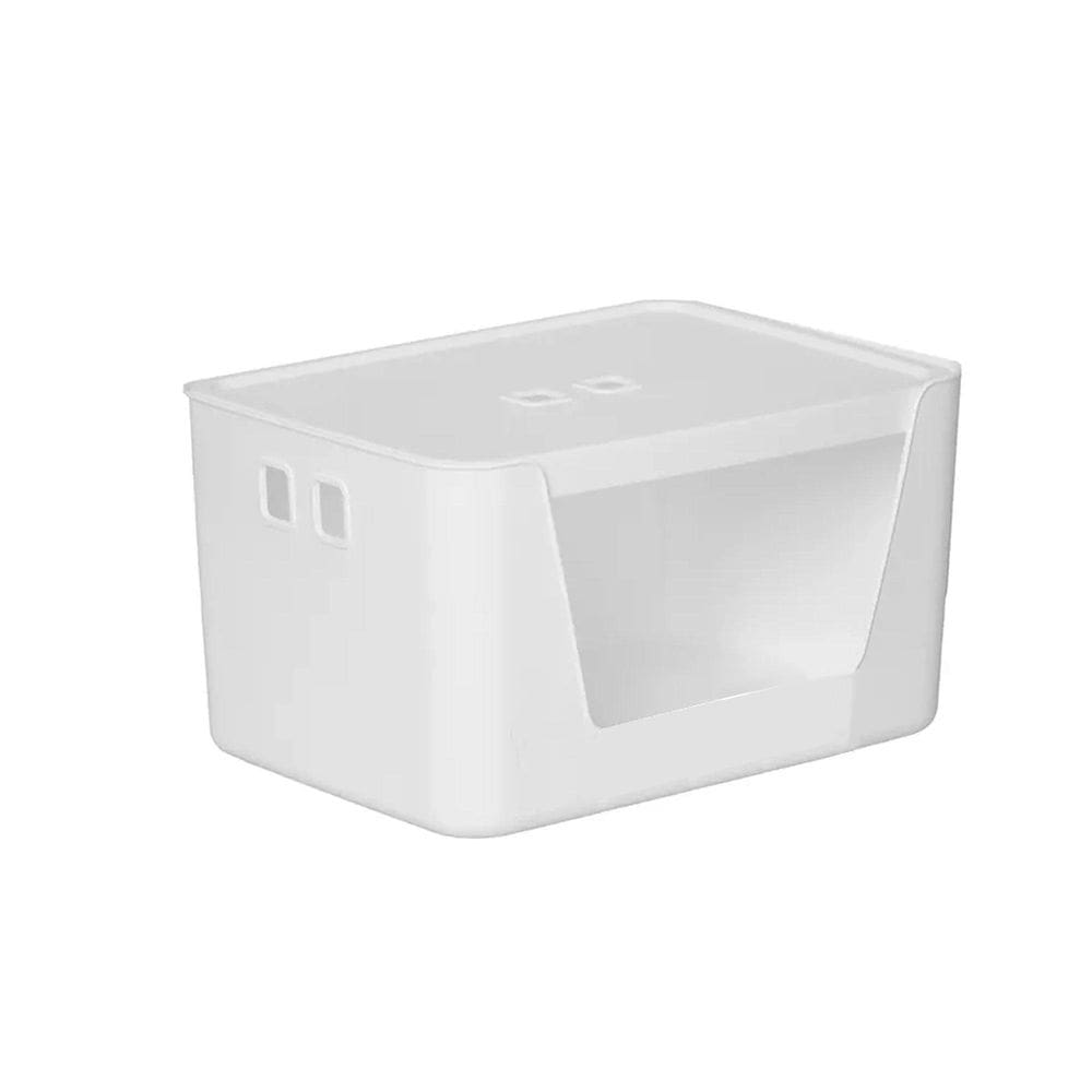 Caixa Organizadora 26X20X16Cm Com Tampa E Abertura Branco