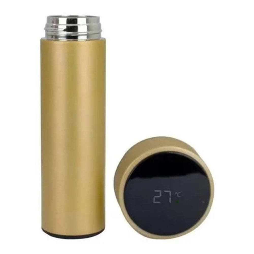 Garrafa Térmica Em Aço Inox Temperatura Digital Led 500Ml Co