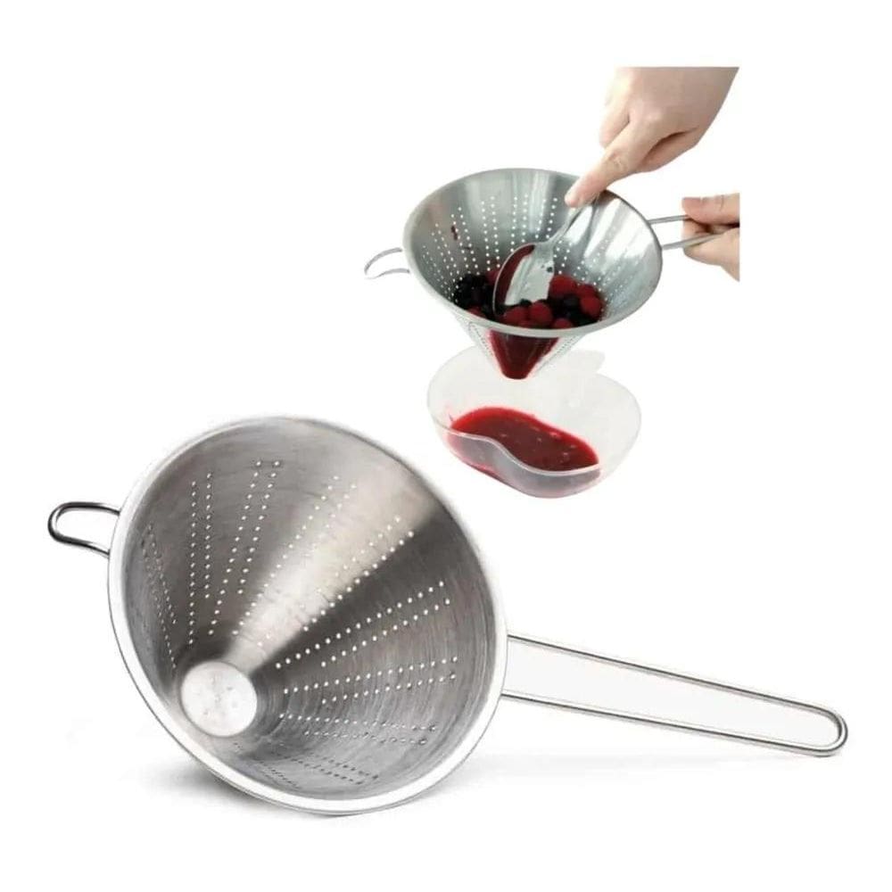 10X Peneira Chinois Passador Coador Chinoy Inox 16Cm Mimo S