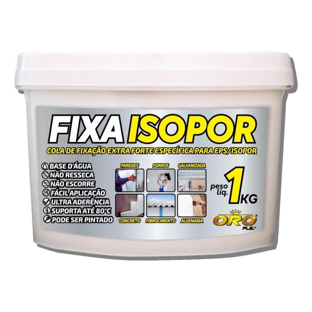 3X Produto Cola Fixa Isopor Parede Pvc Forro Madeira 1Kg Bra