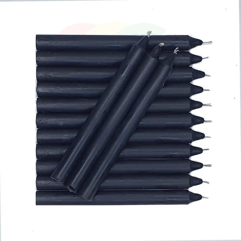 10X Vela Quilo Palito Preta Vela Preta 1 Kg 28 Vela