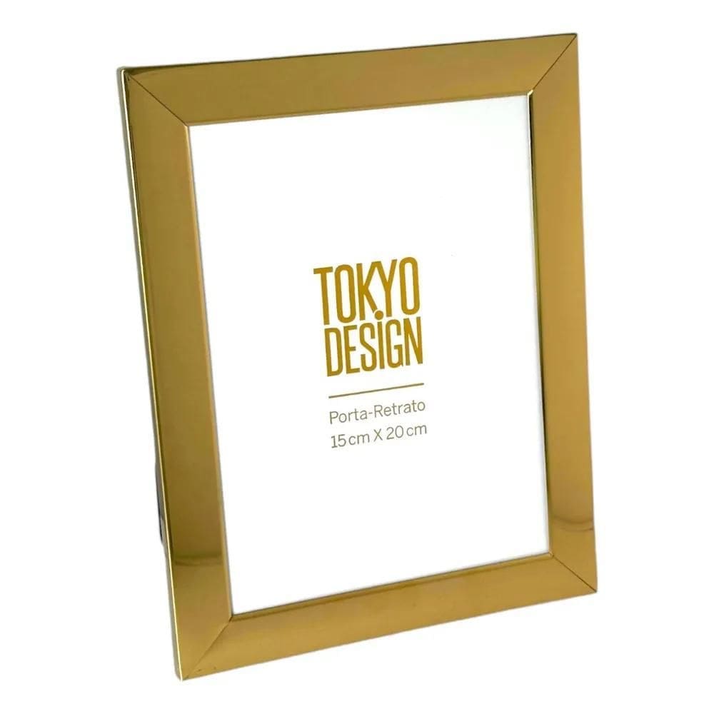 2X Porta Retratos Aço Inox Moldura 15X20 Rosegold/Dourado/Pr