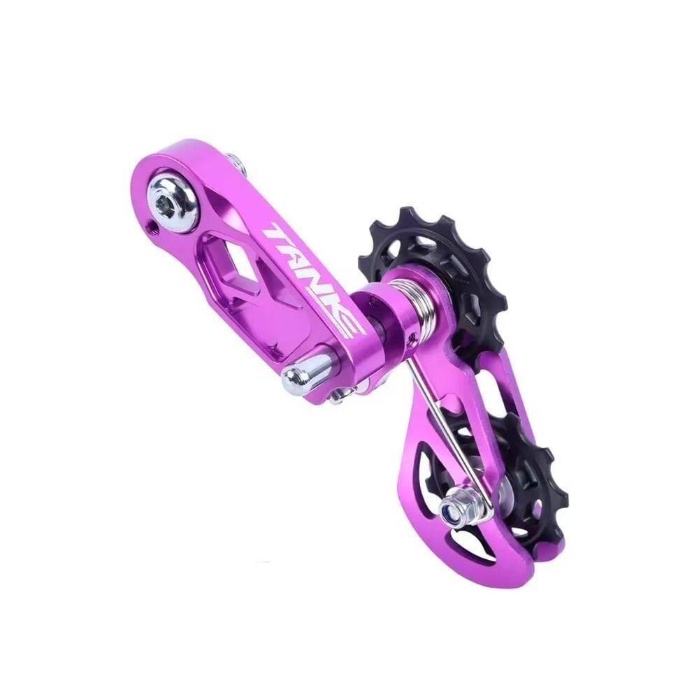 Esticador de Corrente Roxo em CNC Tensionador com Roldanas