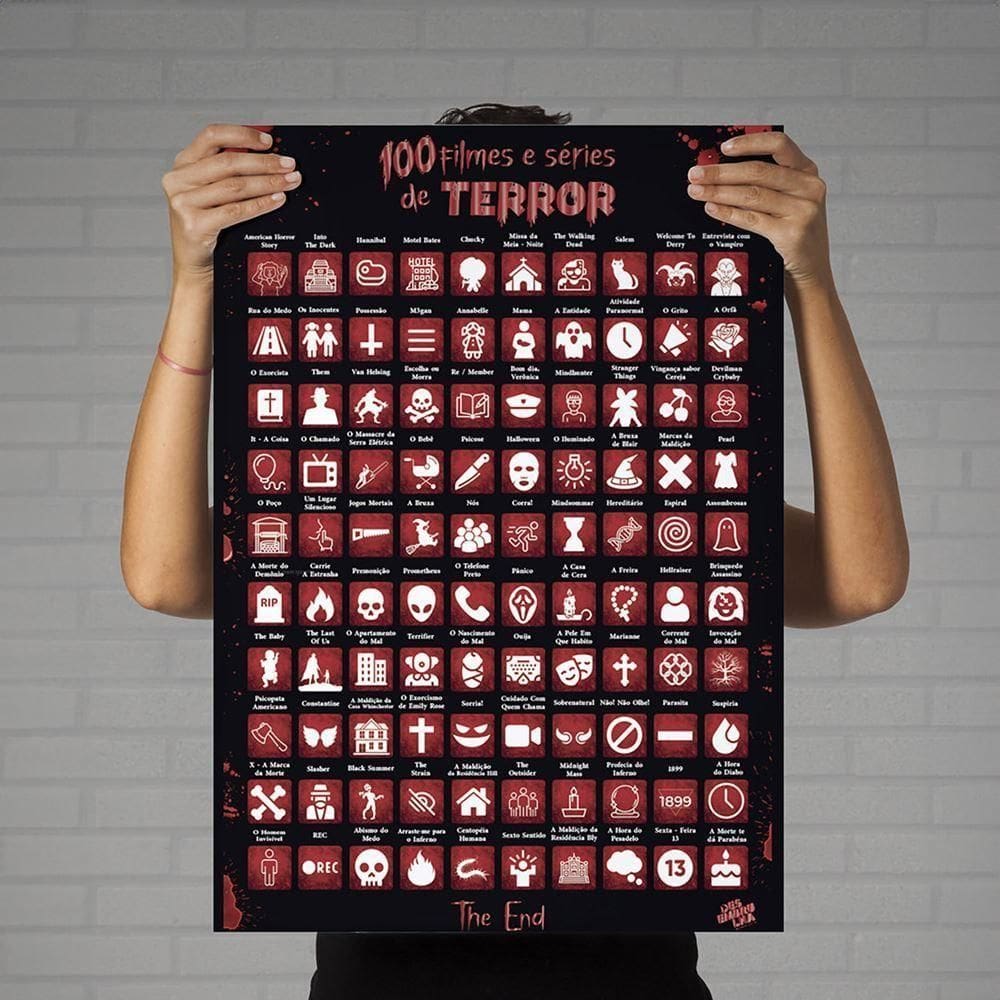 Desafio Assustador: 100 Filmes E Séries De Terror Para Raspadinha Divertida
